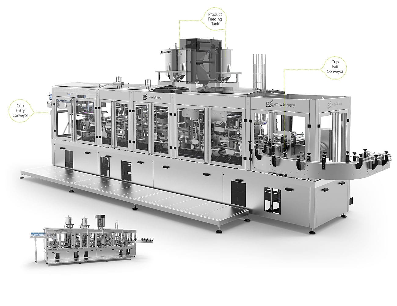 BE Machinery Inline Cup Filler | CFAB Global